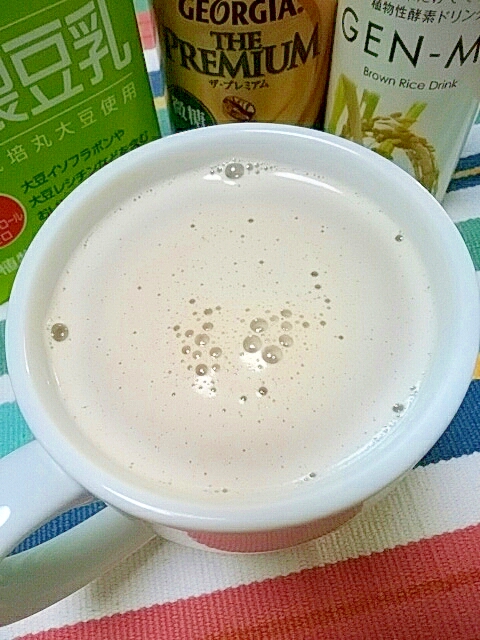 ホッと☆酒粕入りライスソイカフェオレ♪