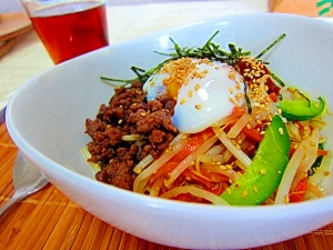 ☆フライパンで！！簡単ビビンバ丼☆