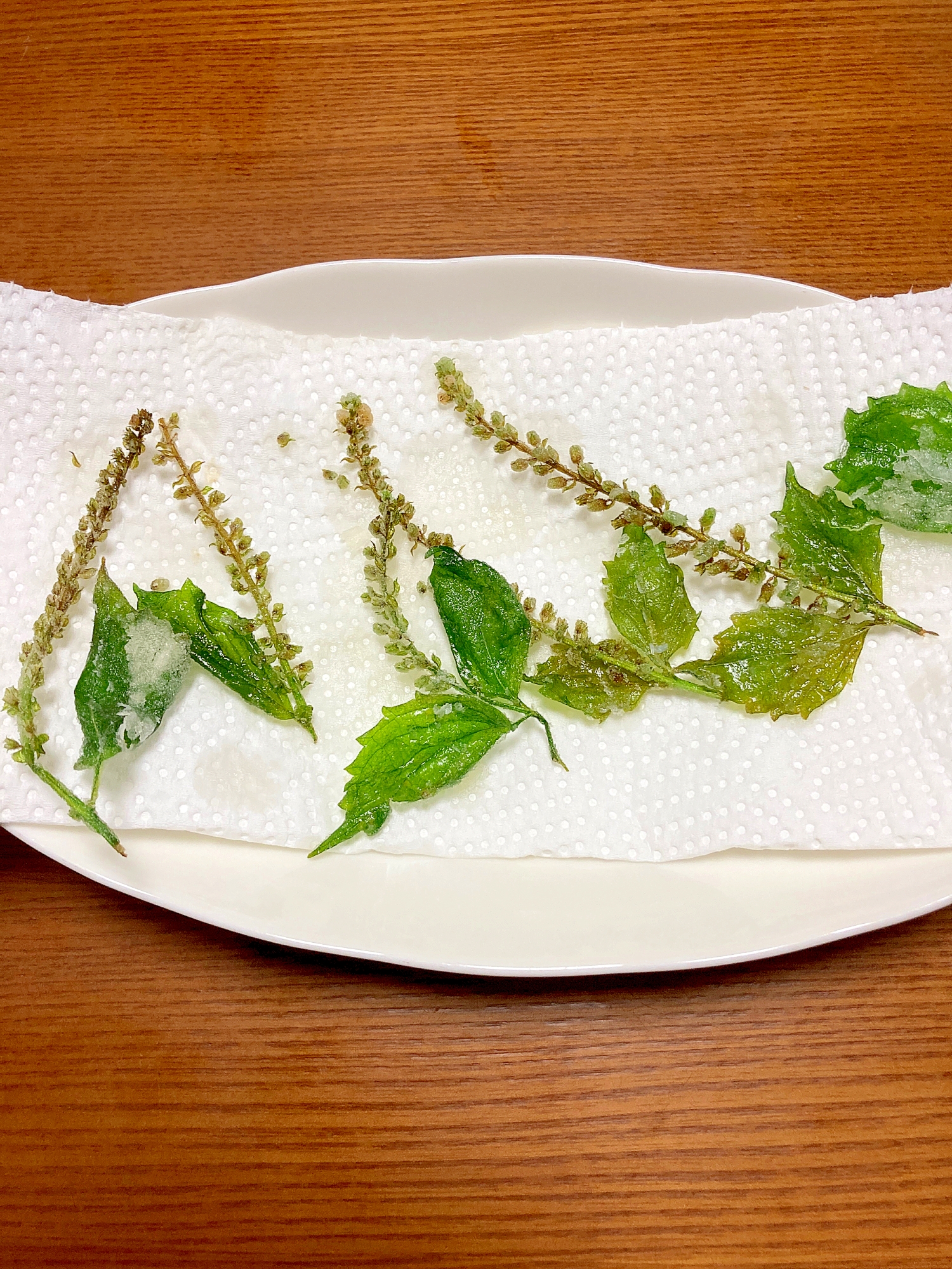 しその葉付き花穂揚げ