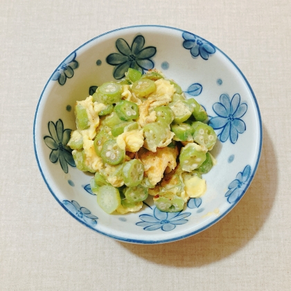 オクラの卵とじ