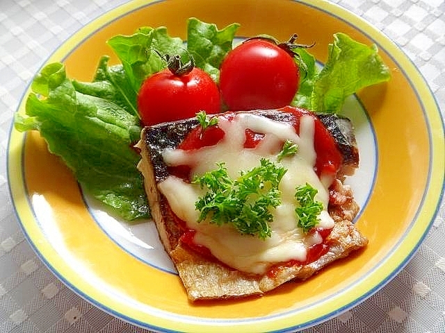 サバのケチャップチーズ焼き