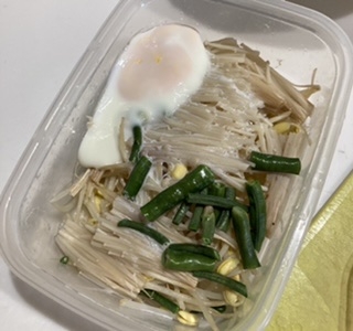 ぜんまいとえのきと水菜の和物炒め