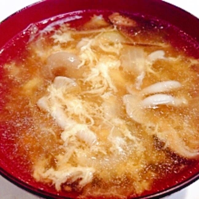 シメジと玉ねぎの中華風スープ