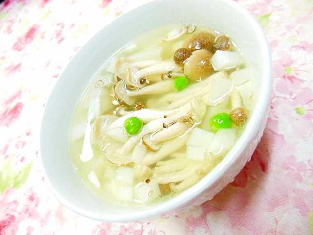 ❤大根とブナシメジの生姜・白湯スープ❤