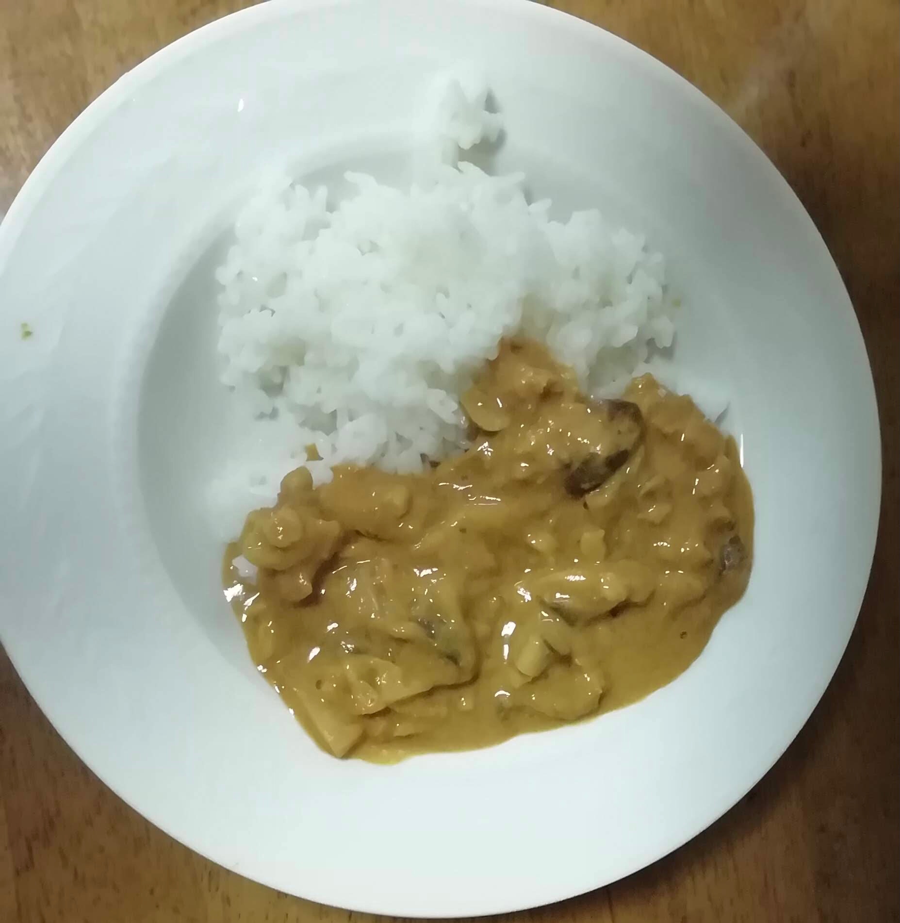 レンジで作る豆乳カレー