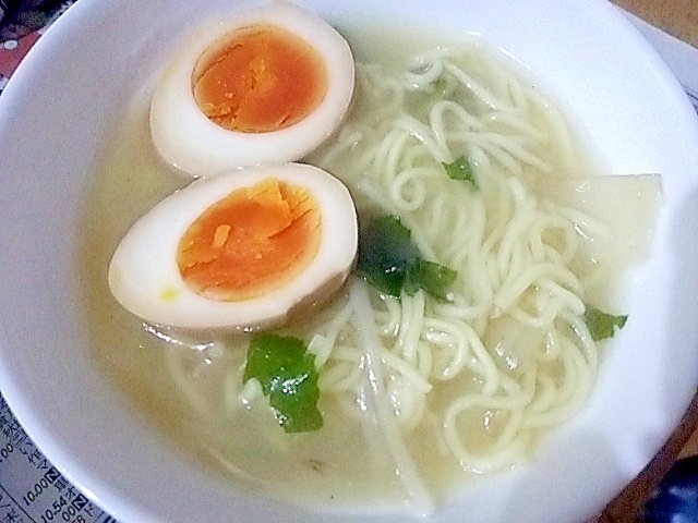 リメイクレシピ☆　蒸ししゃぶの残りでラーメン