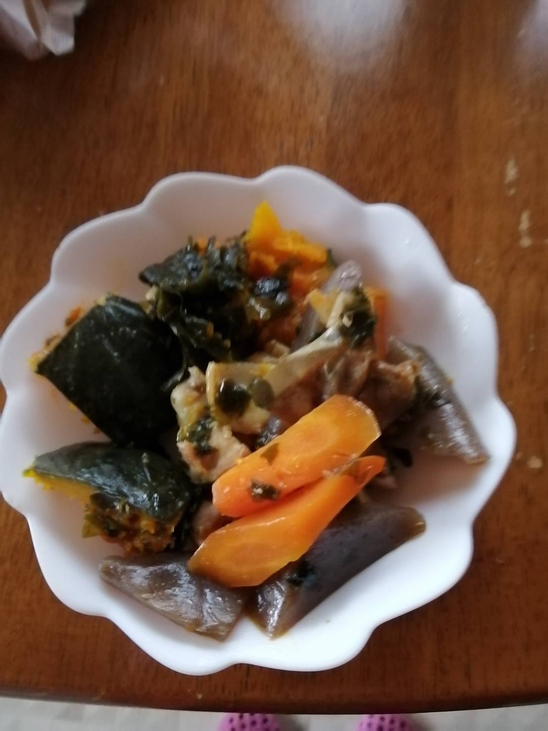 かぼちゃ鶏こんにゃくの煮物