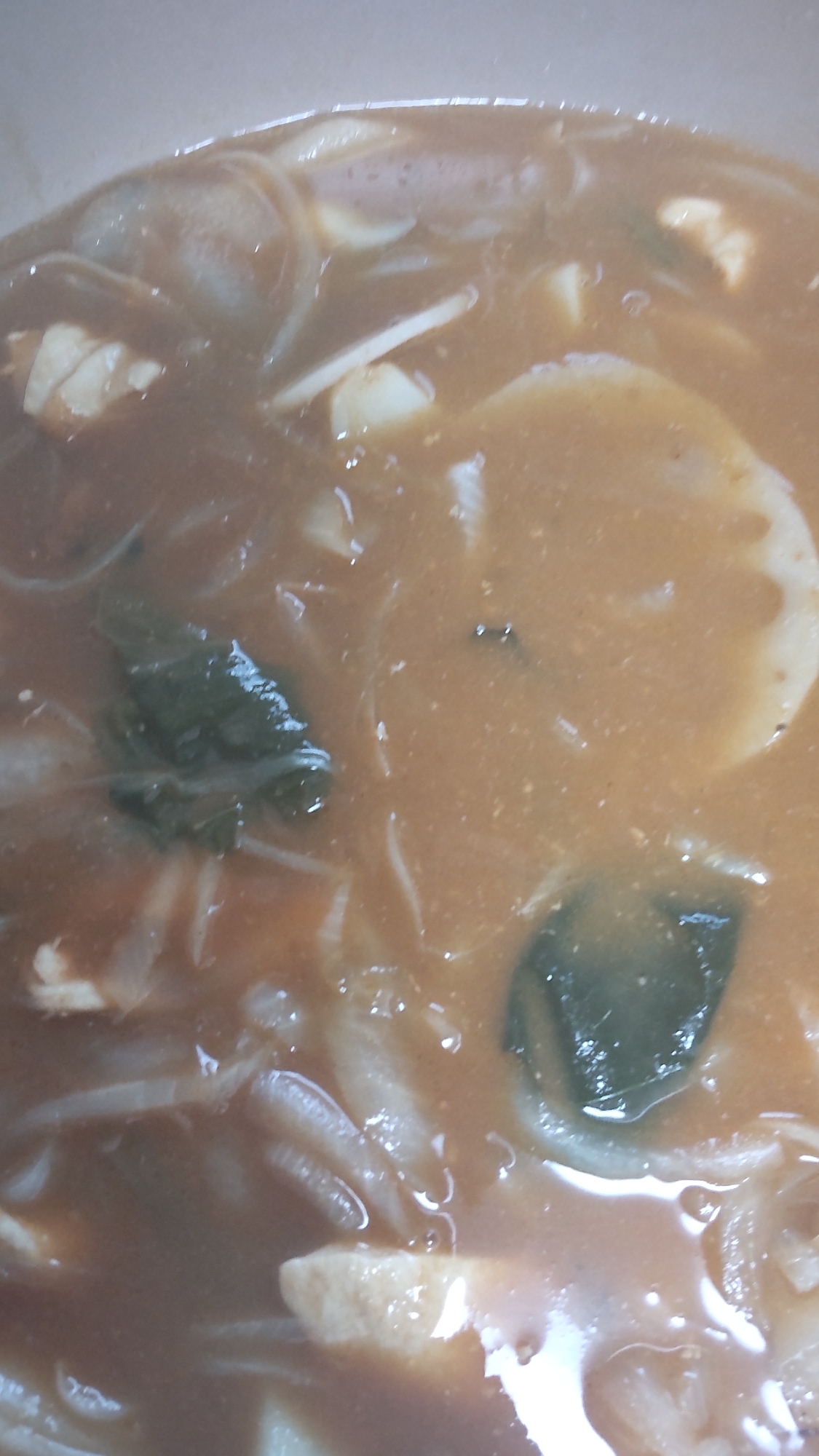 有るもので作る♪蓮根とほうれん草deカレー