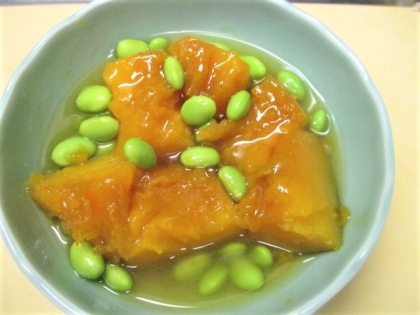 かぼちゃと枝豆の煮物