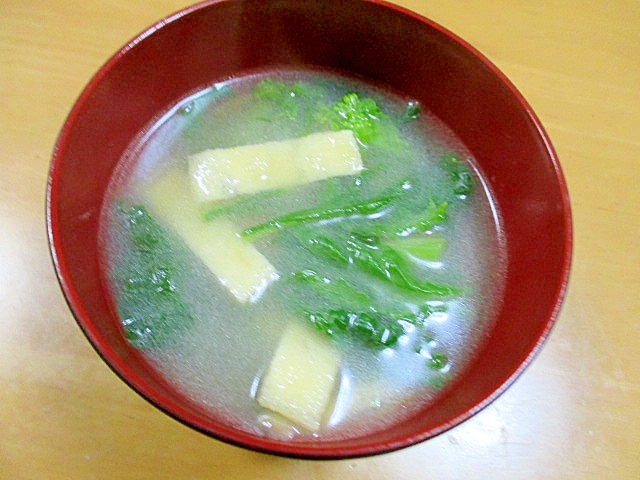 菜の花と油揚げの味噌汁