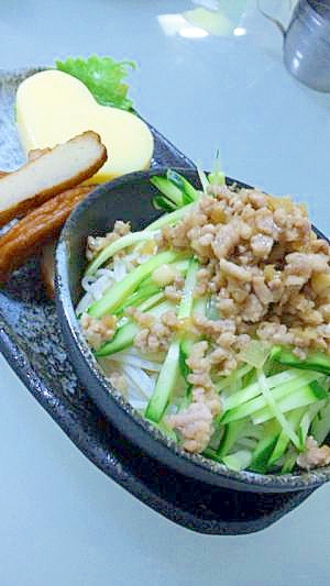 おうち飯　元気モリモリ肉みそそうめん