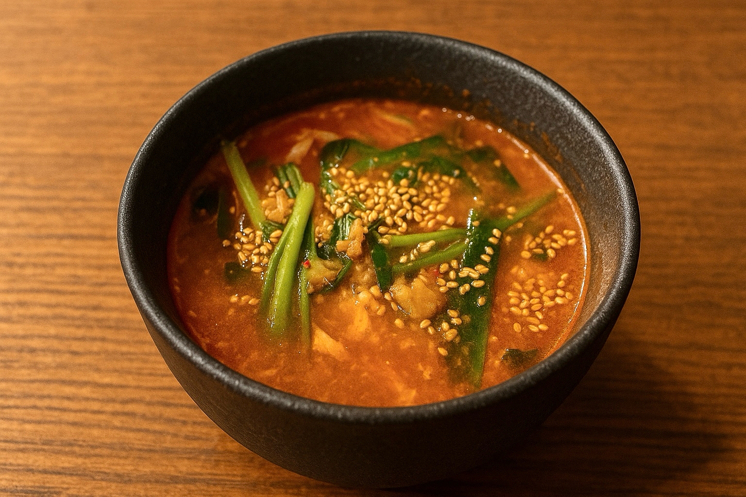 旨ピリ辛！ふわふわ卵のニラキムチスープ