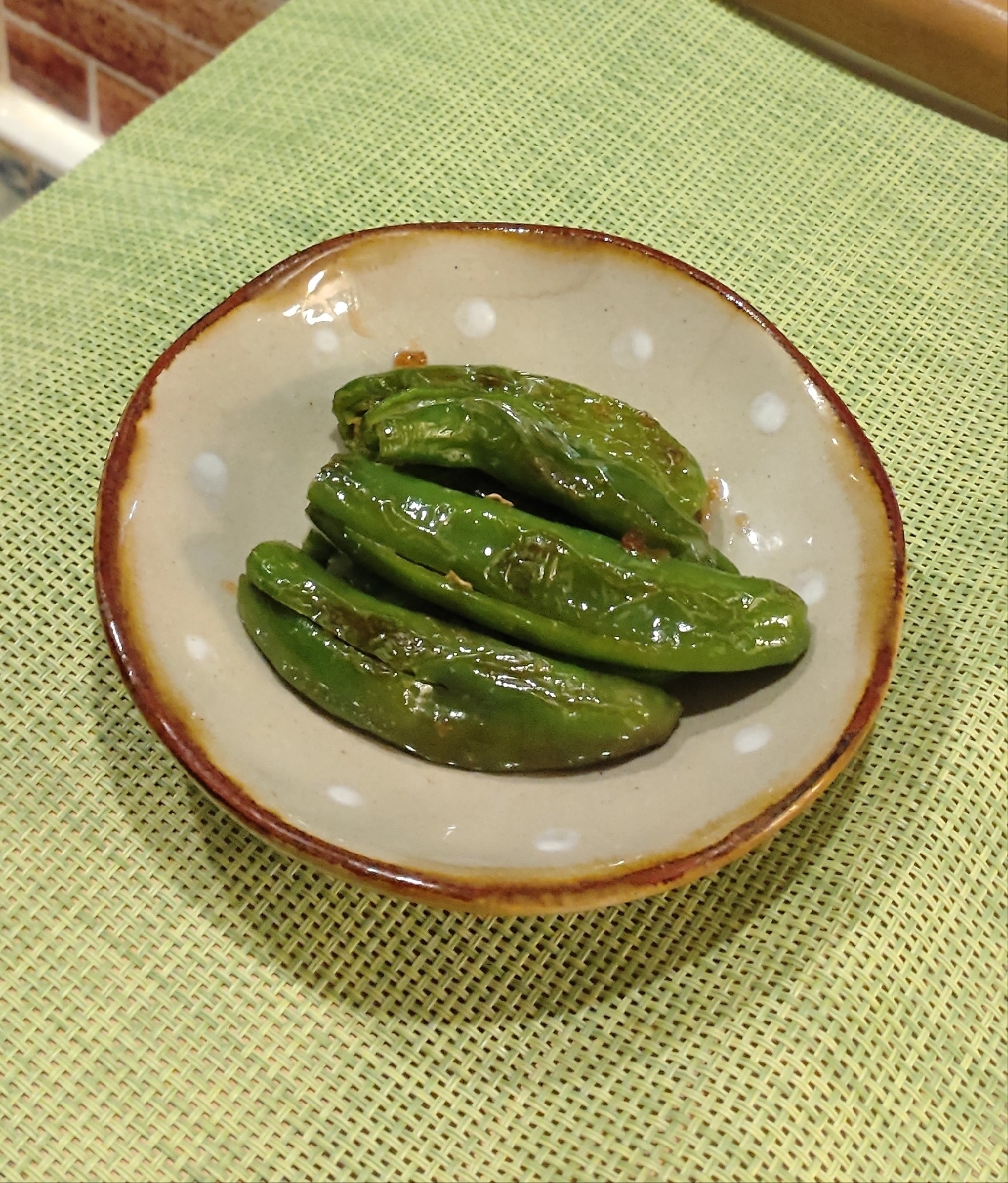 しし唐の甘味噌炒め
