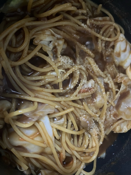 飽きない♡キャベツとひき肉のカレークリームパスタ