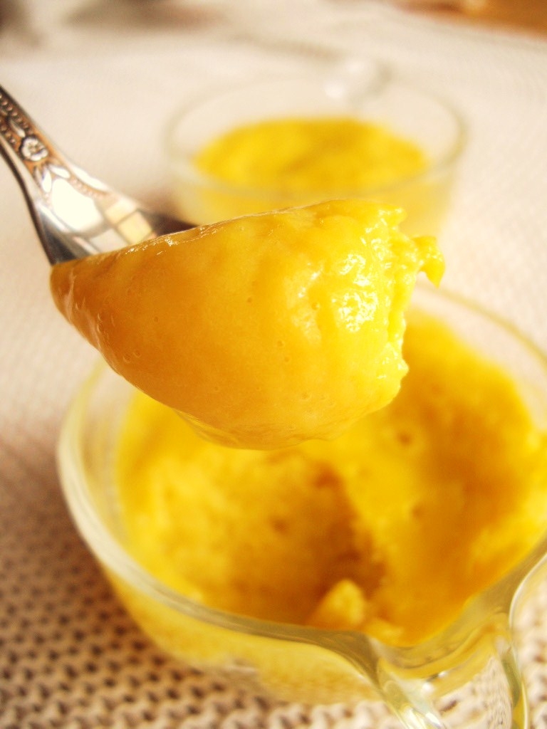 レンジで1分!とろ~り、かぼちゃ豆腐プリン♪