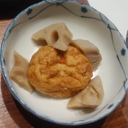 レンコンとごぼうと一口がんもの煮物