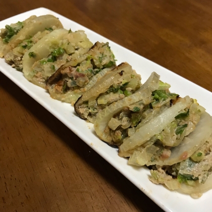 焼き時間が短く蒸し餃子のようなかんじになりましたが、とても美味しかったです！ヘルシー嬉しいレシピでした！