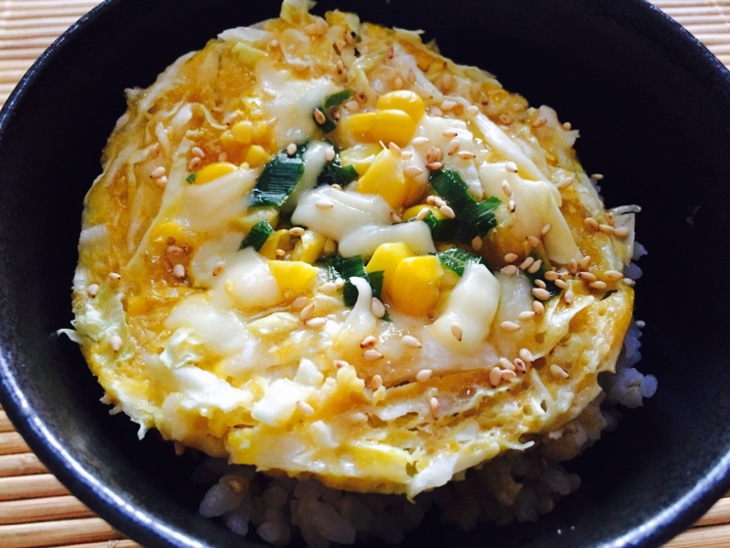 シャキシャキコーンキャベツ丼