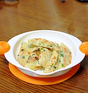 1才 赤ちゃんのチヂミ 離乳食 レシピ 作り方 By ひしょ1125 楽天レシピ