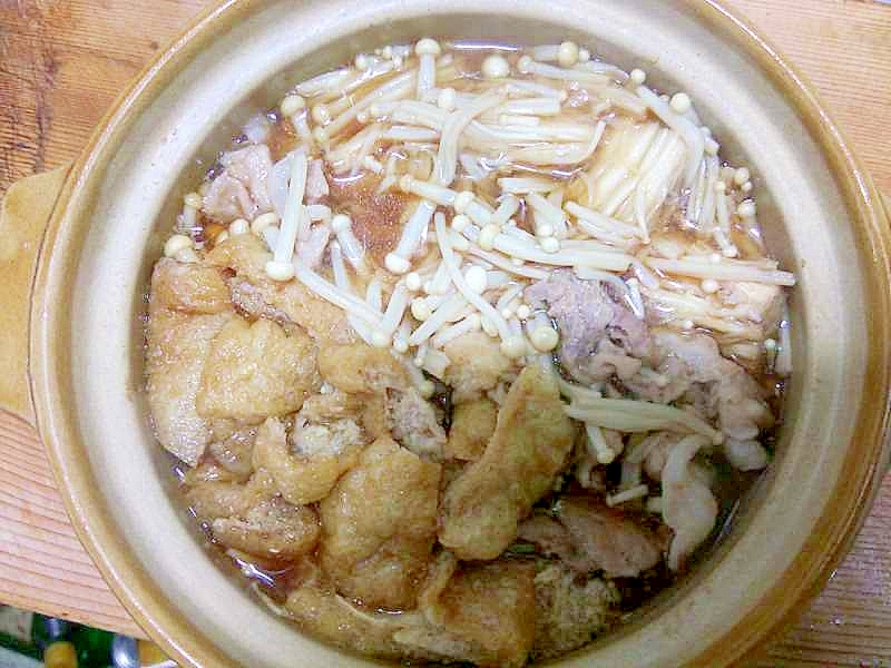 土鍋/えのき豚こま油揚げ・醤油味