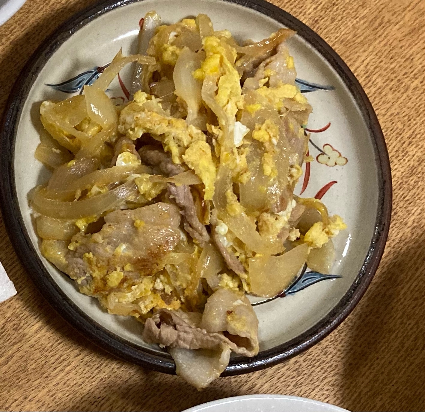 豚肉と玉ねぎの卵炒め