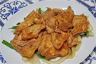 鶏胸肉の生姜味噌炒め