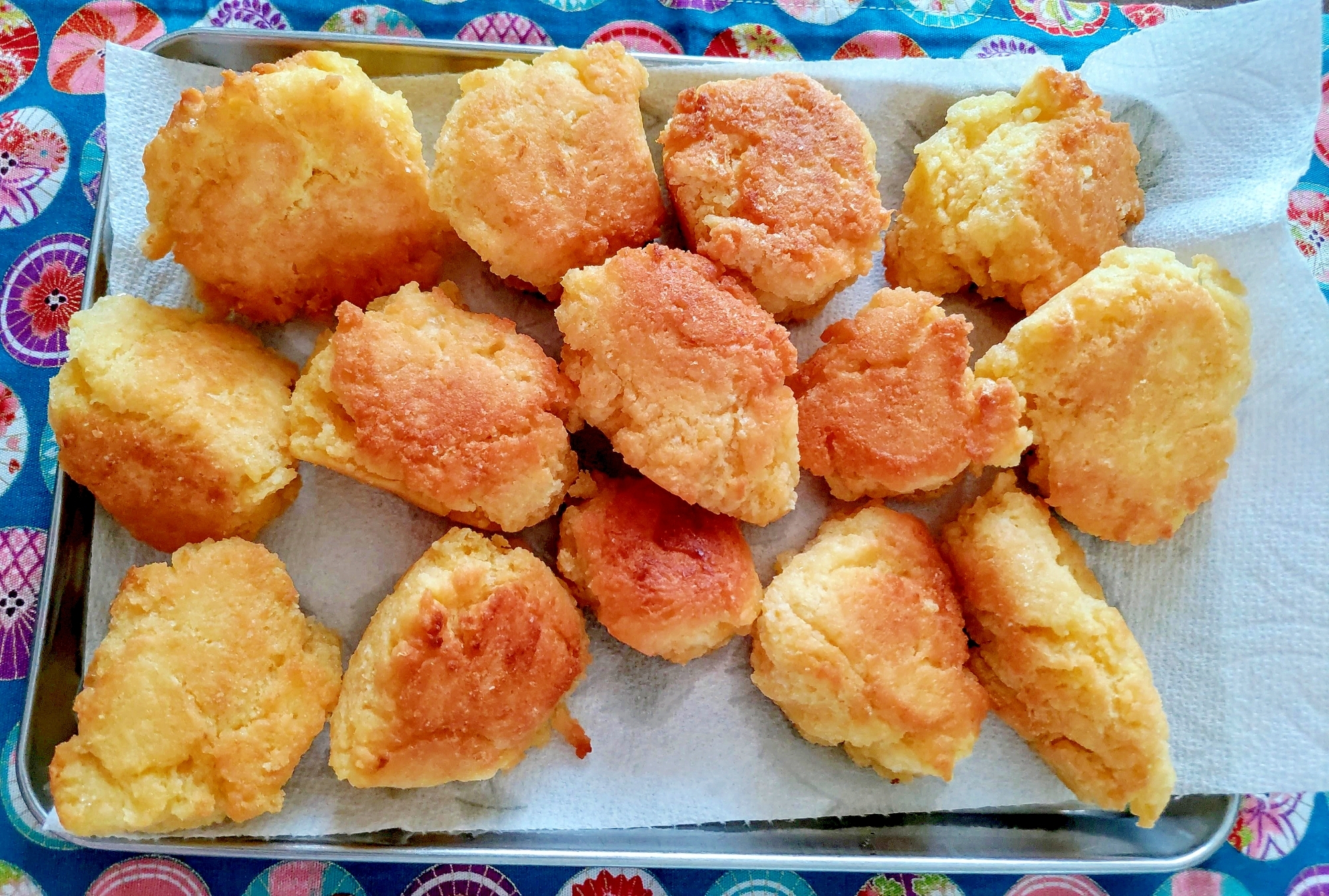 外カリカリッ中しっとり☆おからサーターアンダギー風