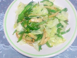 残り物で野菜炒め