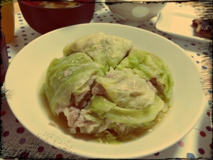 レンジで簡単キャベツと豚肉のミルフィーユ蒸し