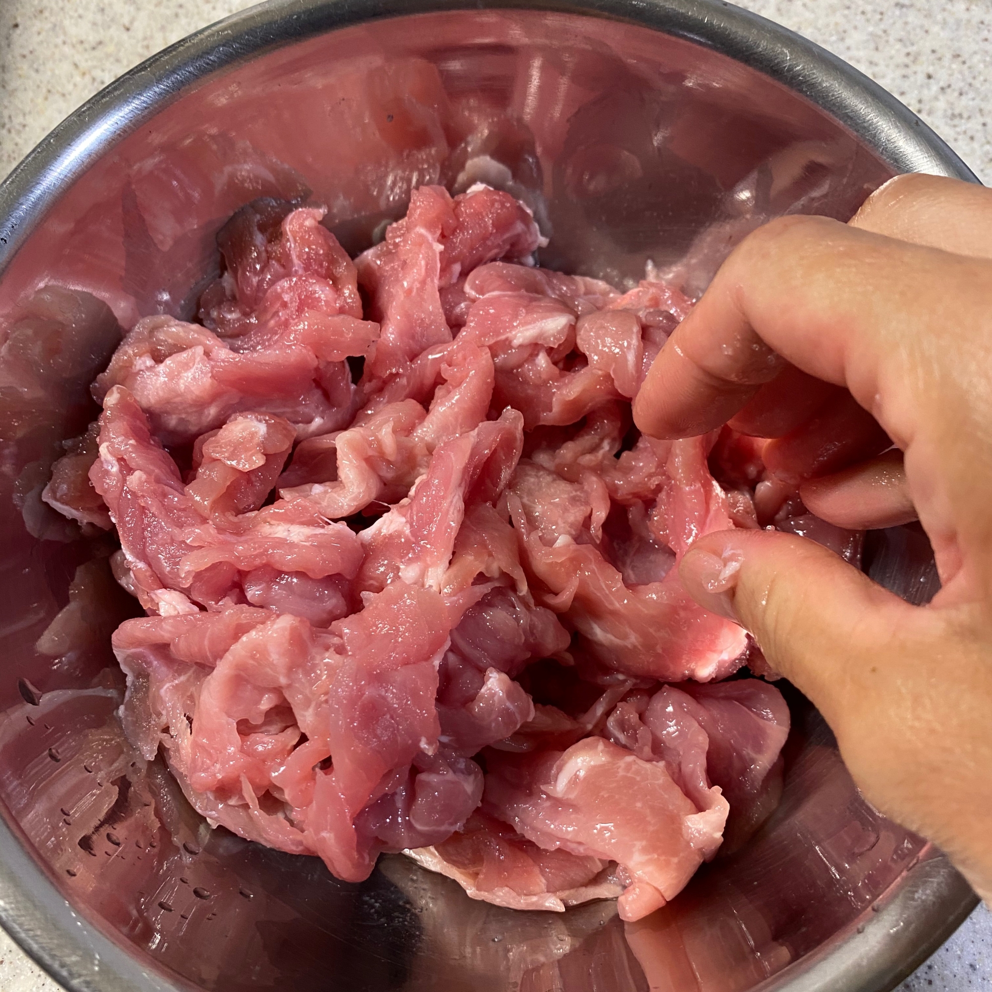豚肉（肉類薄切り）の下処理