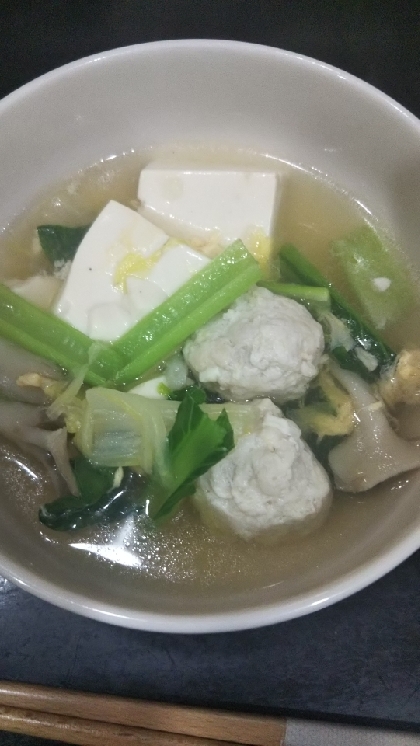 冷凍肉団で(^^)白菜と長ネギのシンプル塩麹鍋♪