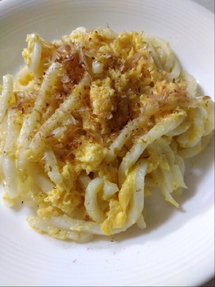 めんつゆで作る☆玉子の焼きうどん