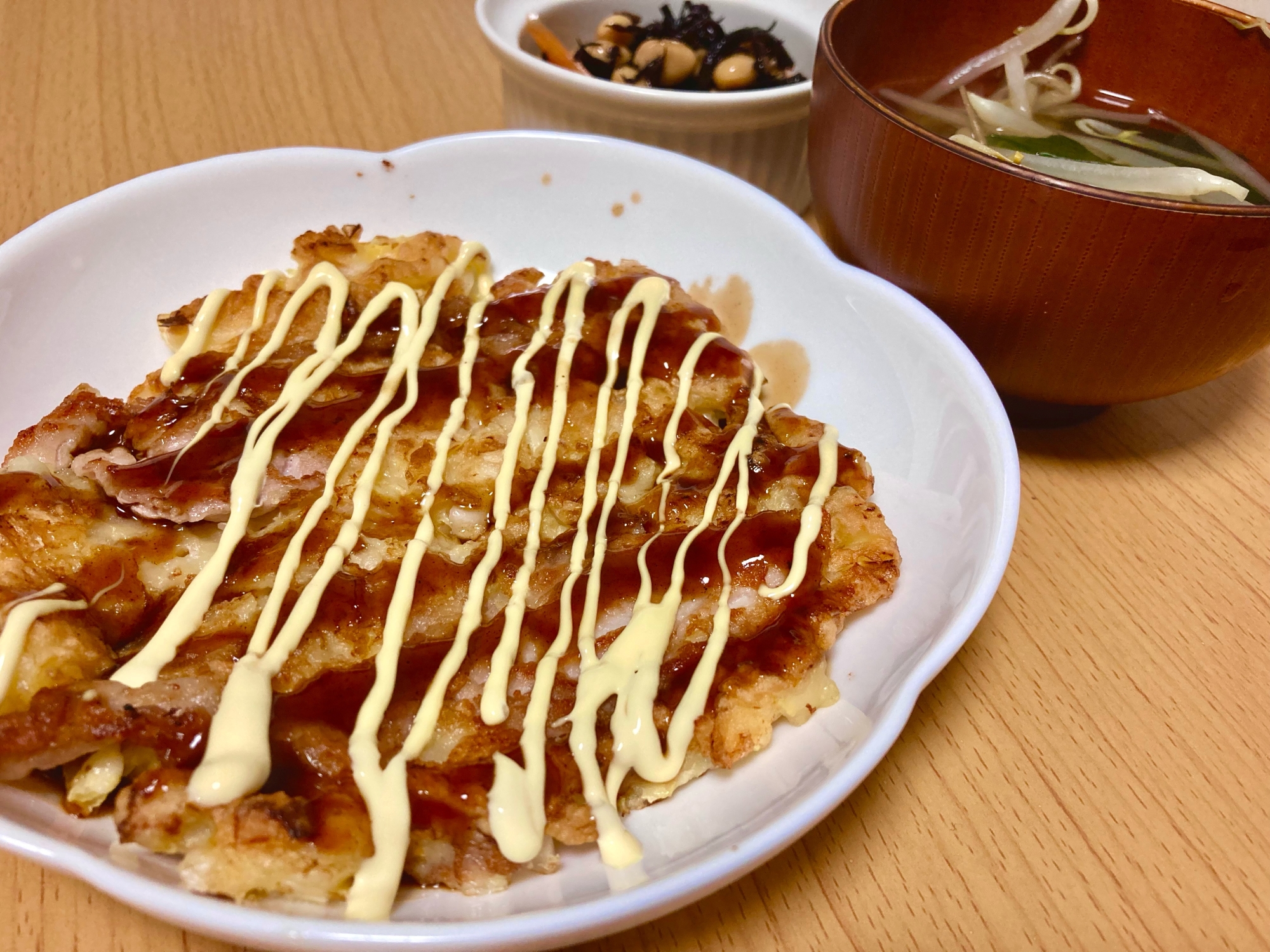 白菜で！お手軽お好み焼き