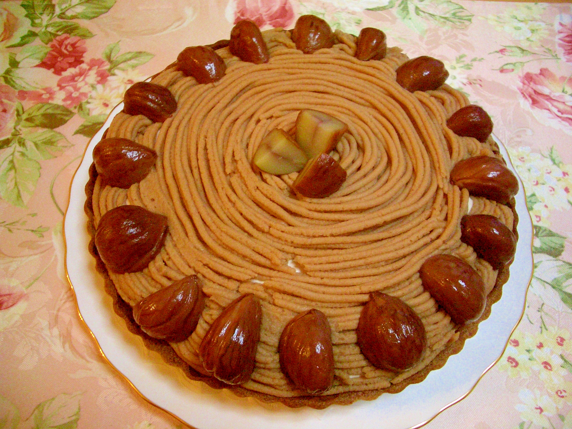 栗...マロン...モンブランタルト 5層仕上げ♪