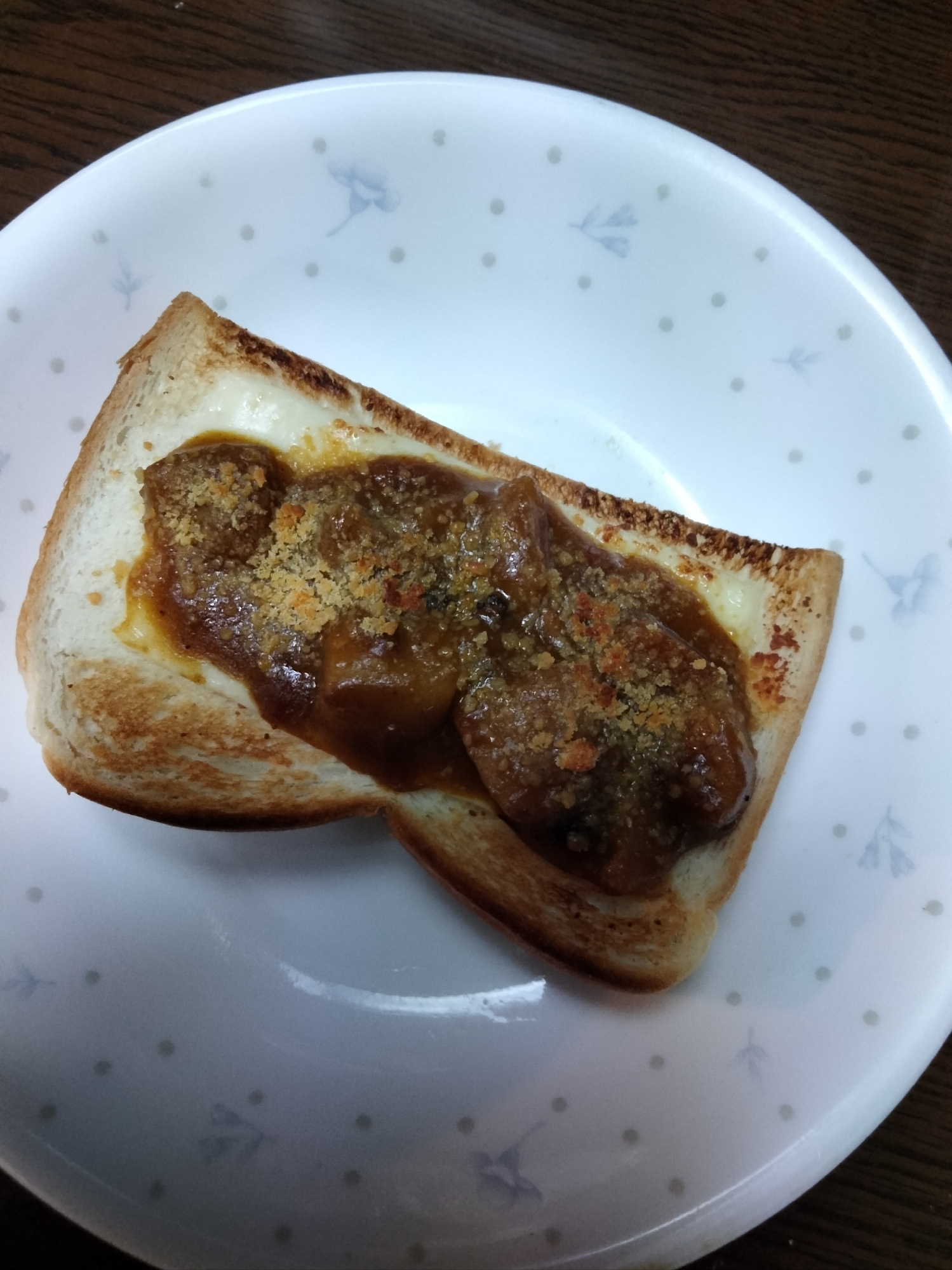 朝食に♡チーズトースト カレー&パルメザンチーズ