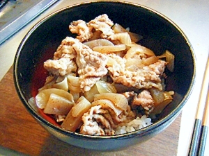 生姜風味の牛丼