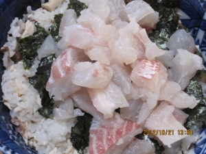 焼き鰤と鯛の海鮮丼！