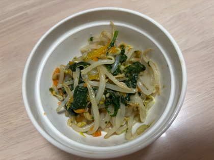 余ったもやしを美味しくいただきました！
ごちそうさまでした〜♪