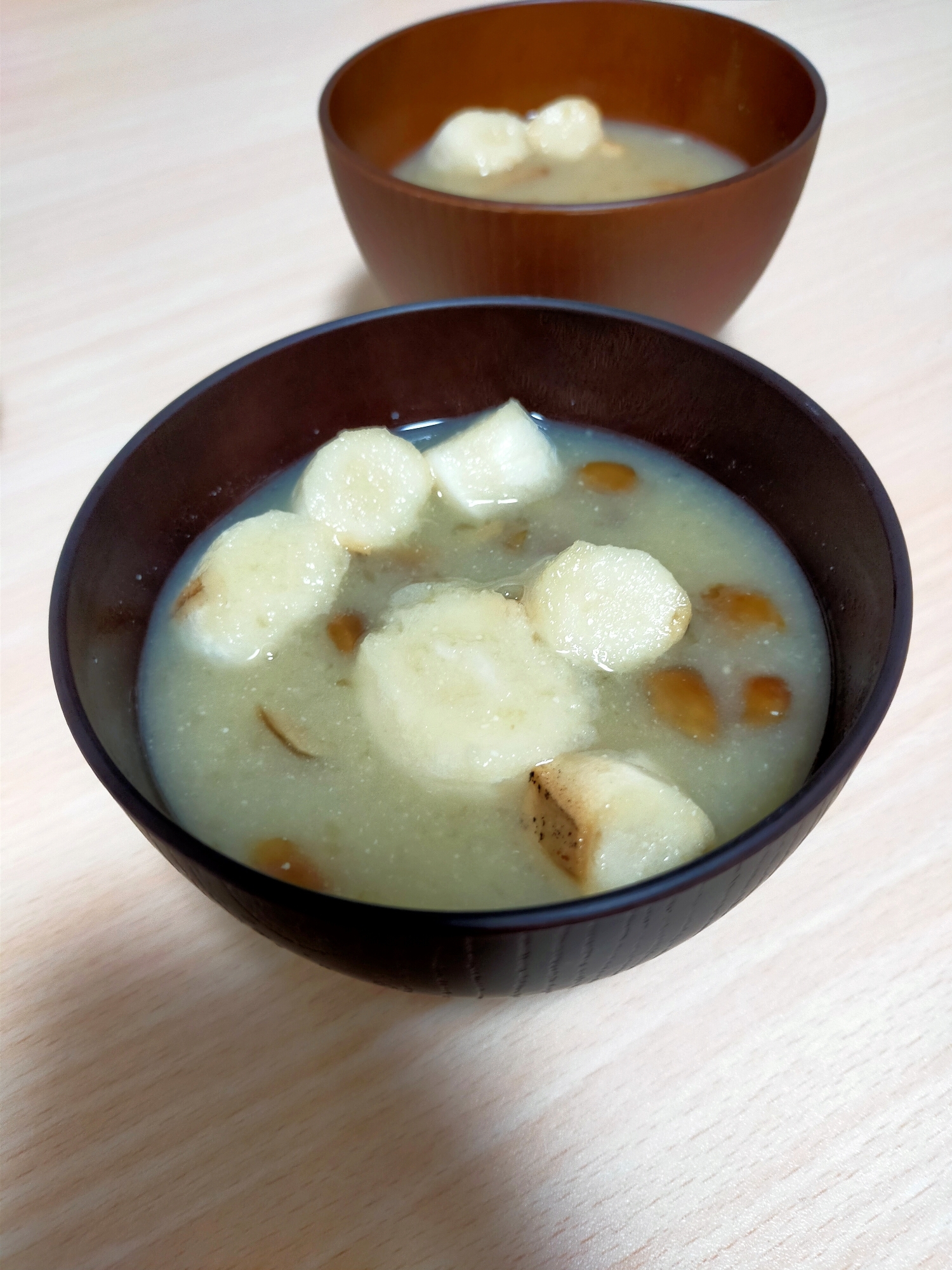 なめことお麩のお味噌汁