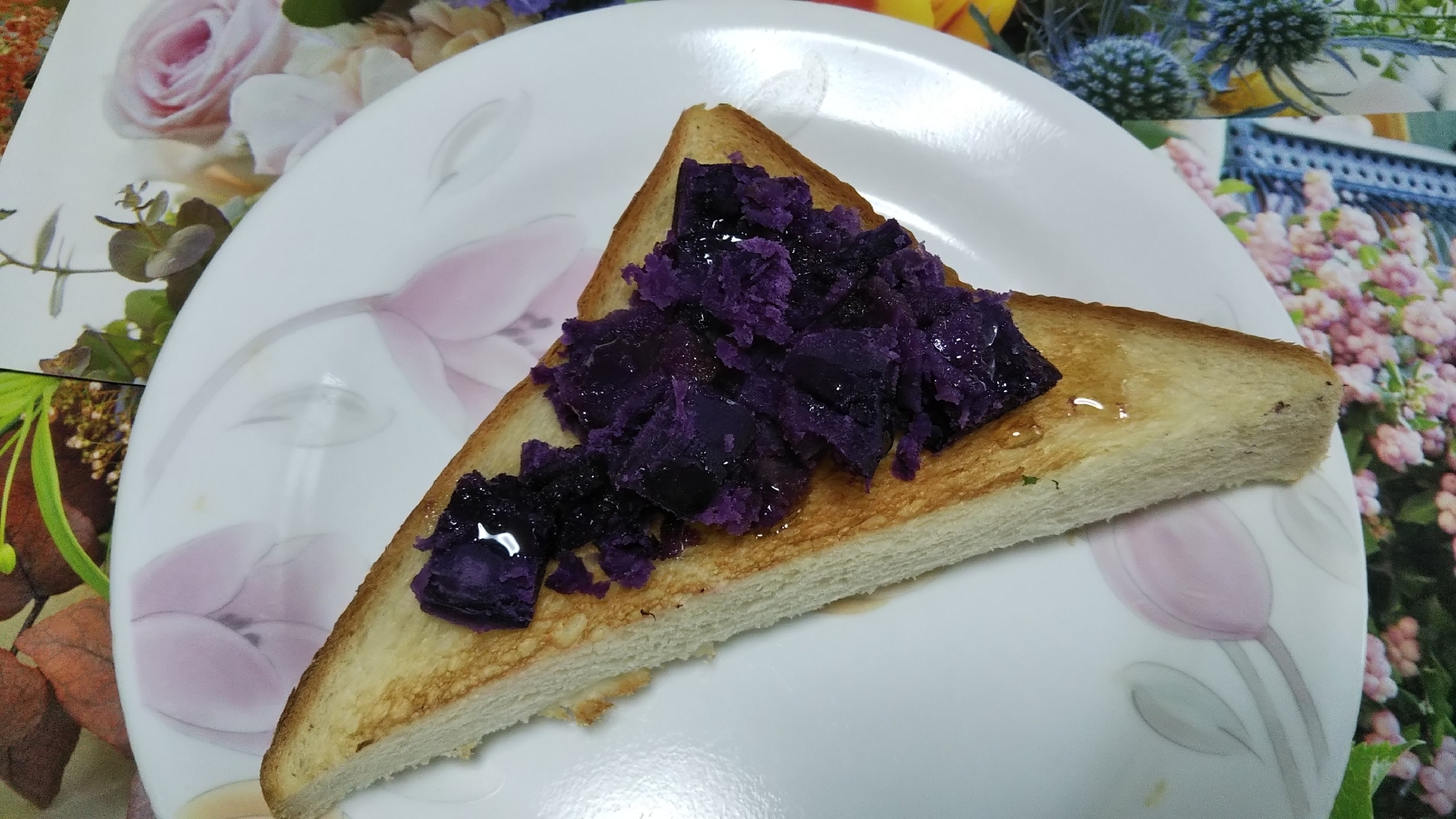 紫芋とはちみつのトースト☆