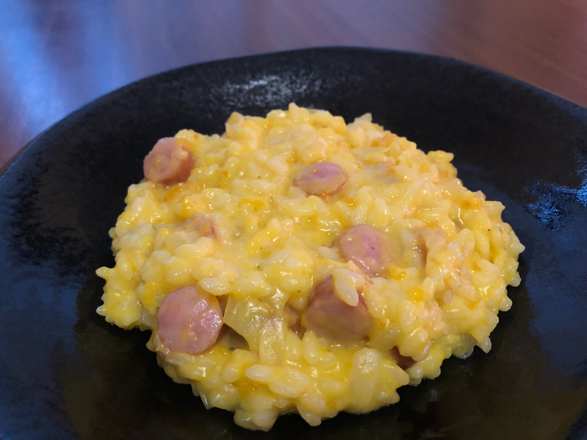 土鍋でかぼちゃリゾット