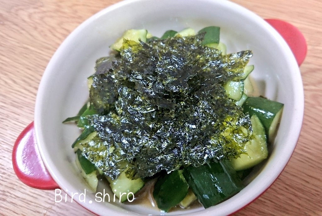 簡単夕飯・晩酌に★韓国海苔のぱりぽりたたききゅうり