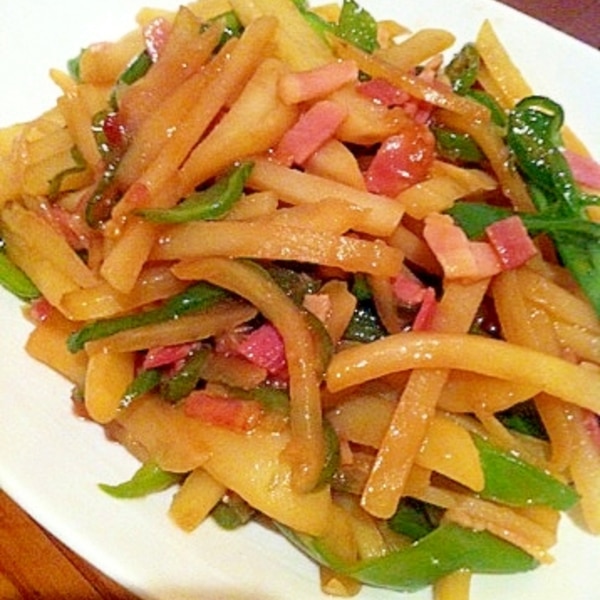 じゃがいもとピーマン ベーコンのオイスター炒め レシピ 作り方 By Macman3737 楽天レシピ じゃがいもとピーマン ベーコンのオイスター炒め レシピ 作り方 By Macman3737 楽天レシピ