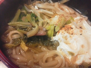 卵ほうれん草うどん