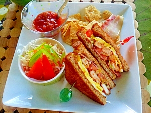 ボリューム満点クラブハウスサンド レシピ 作り方 By ぴこちょここ 楽天レシピ