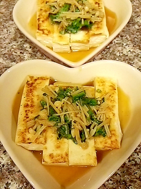 豆腐ステーキえのきソース