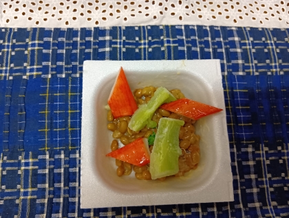 納豆アレンジ ブロコ&カニカマ&チーズ