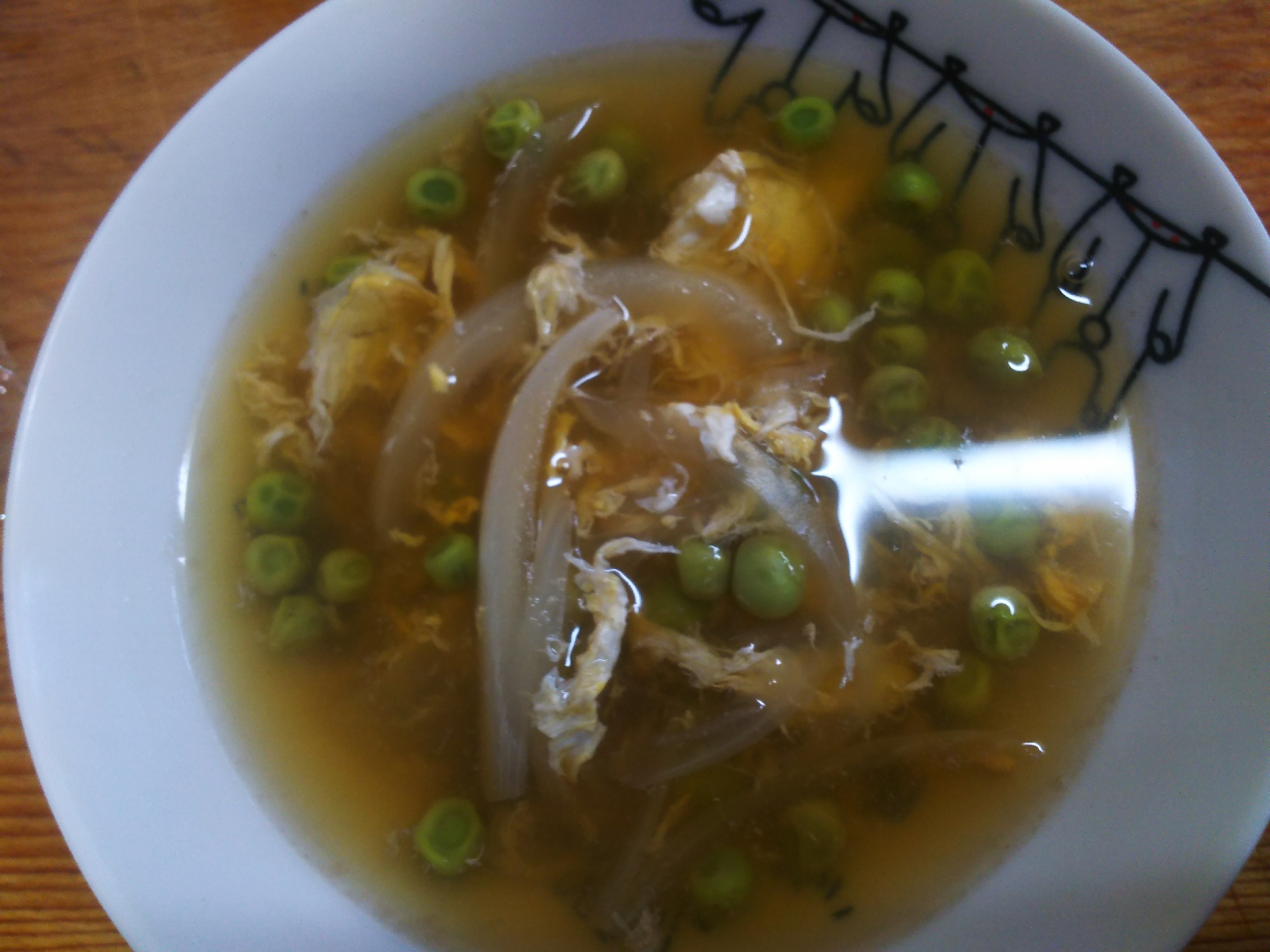 えんどう豆と新玉ねぎスープ
