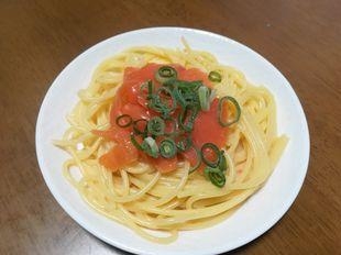 スモークサーモンのレモンパスタ