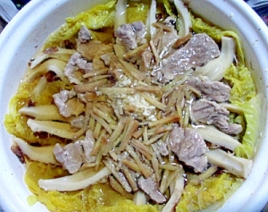 ポーク塩麹の白菜鍋